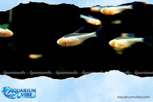 Cá neon Albino 2 Neon Vàng Albino có đặc điểm thân trắng ngà, đôi mắt đỏ