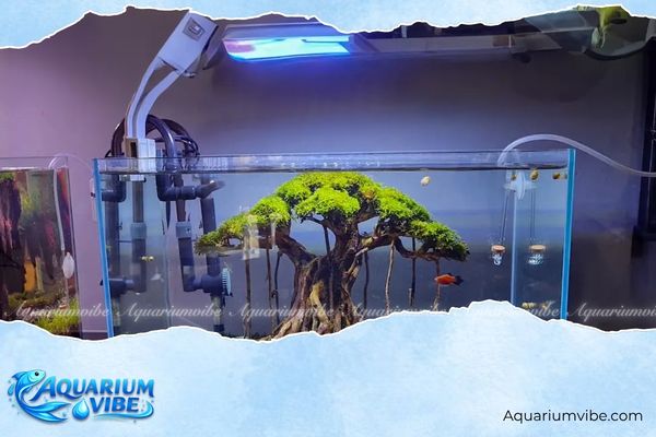 Cách diệt rêu nhớt xanh hiệu quả trong bể thủy sinh và ao nuôi 7 Duy trì thời gian chiếu sáng 6–8 giờ/ngày để hạn chế sự trở lại của rêu nhớt xanh
