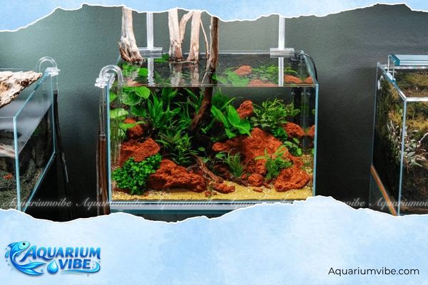 Đá nham thạch 4 Có thể kết hợp đá nham thạch cùng lũa, rêu thủy sinh