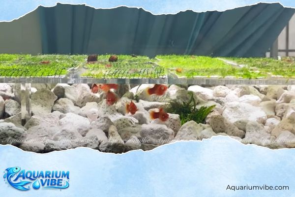 Đá nham thạch trắng 4 Kết hợp đá lông vũ và than hoạt tính để tăng khả năng lọc cho hồ cá