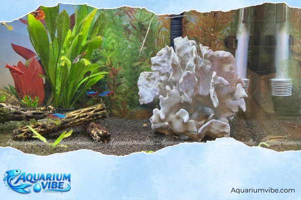 Đá san hô 4 Bố cục hồ thủy sinh kết hợp giữa đá san hô, lũa và rêu thủy sinh