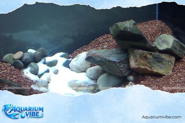 Sạn suối 4 Sạn suối thường kết hợp với phân nền, đá trang trí và lũa thủy sinh để hoàn thiện bố cục hồ