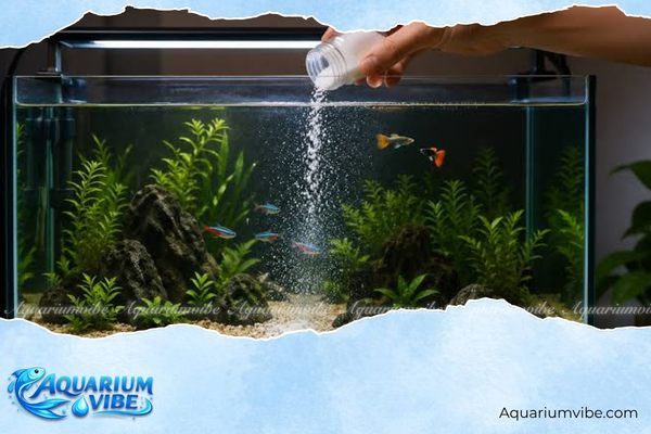 Lý do cá bảy màu bị túm đuôi, cách điều trị và phòng ngừa hiệu quả 3 Cho muối hột vào hồ cá điều trị cá bị túm đuôi